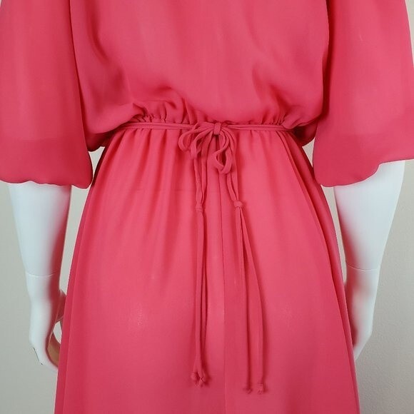 Vintage 70's Amy-Deb Pink Midi Dress - Picture 6 of 7